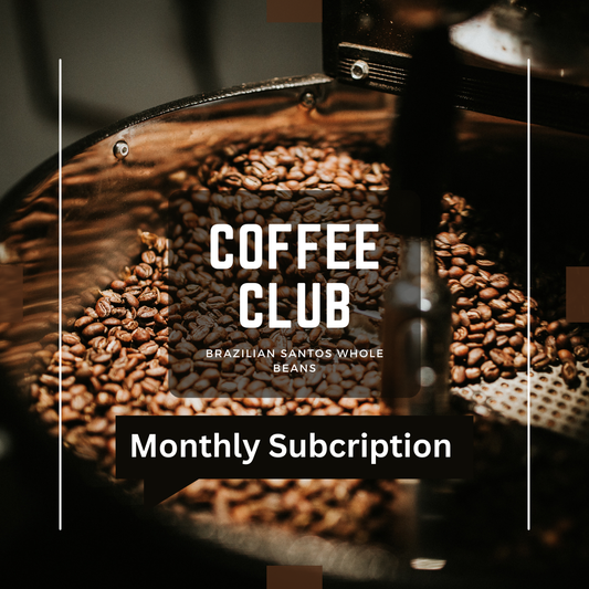 Coffee Club Brazilian Santos Roasted Whole Beans Monthly Subscription