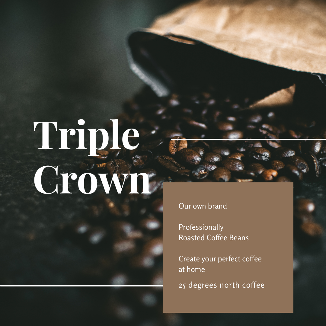 Triple Crown Coffee Beans or Ground Coffee 250g