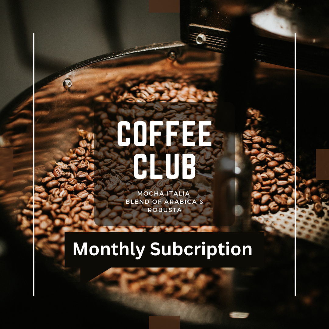 Coffee Club: Mocha Italia Blended Roasted Whole Beans Monthly Subscription